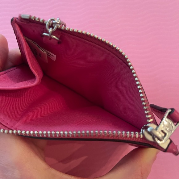 COACH pink coin purse with id slots. Adorably pink! - Picture 5 of 7